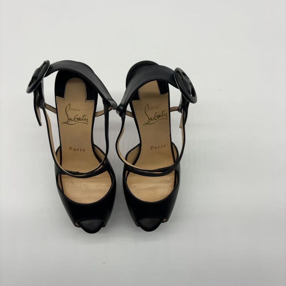 Christian Louboutin Platform Heels with Signature Red Sole - Picture 3 of 9